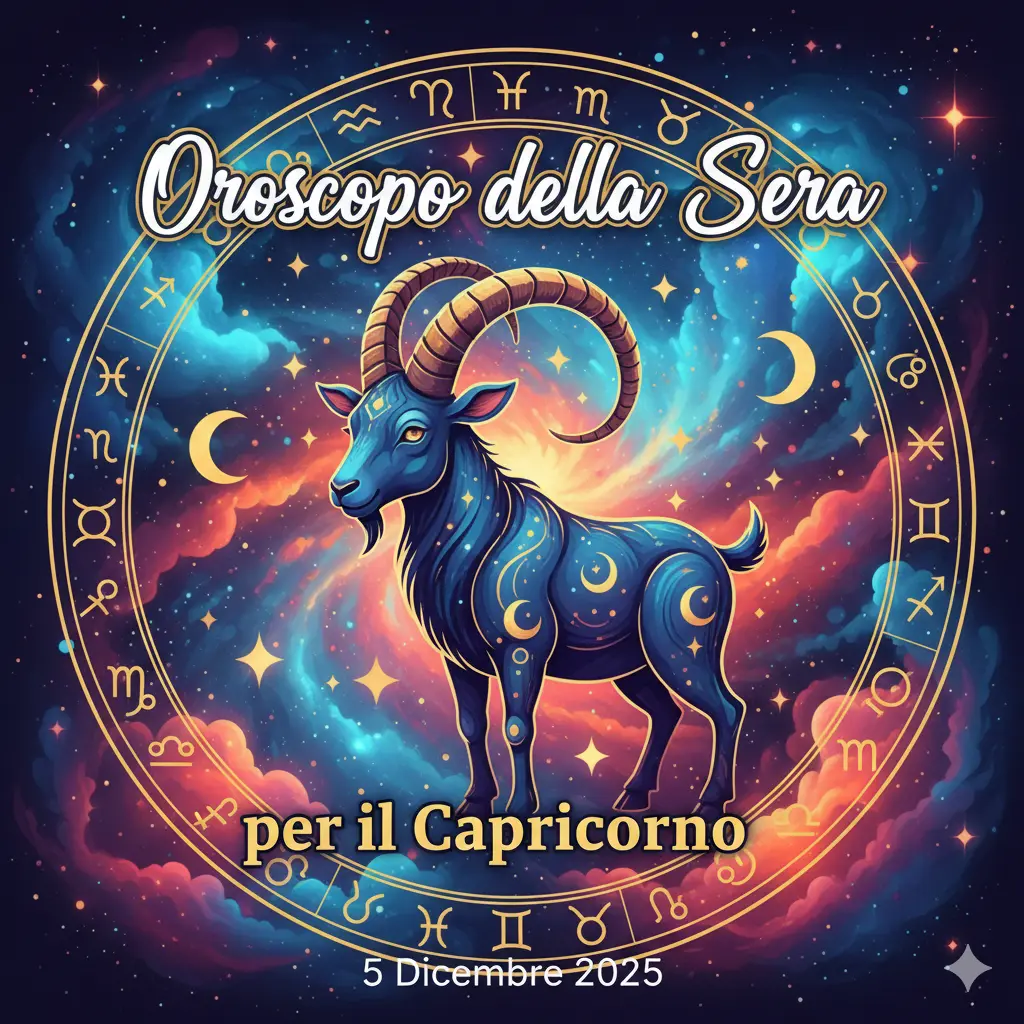 Oroscopo della Sera per il Capricorno – 5 Dicembre 2025