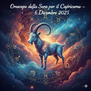 Oroscopo della Sera per il Capricorno – 6 Dicembre 2025