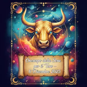 Oroscopo della Sera per il Toro – 6 Dicembre 2025