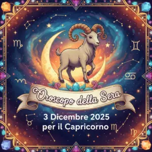 Oroscopo della Sera – 3 Dicembre 2025 per il Capricorno
