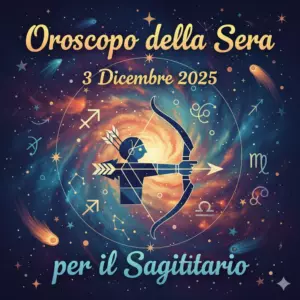 Oroscopo della Sera – 3 Dicembre 2025 per il Sagittario