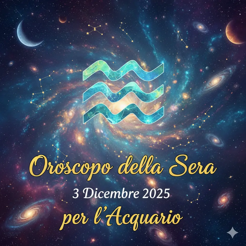 Oroscopo della Sera – 3 Dicembre 2025 per l’Acquario