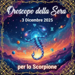 Oroscopo della Sera – 3 Dicembre 2025 per lo Scorpione