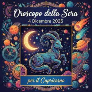 Oroscopo della Sera – 4 Dicembre 2025 per il Capricorno