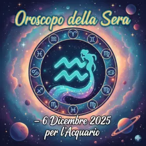 Oroscopo della Sera – 6 Dicembre 2025 per l’Acquario