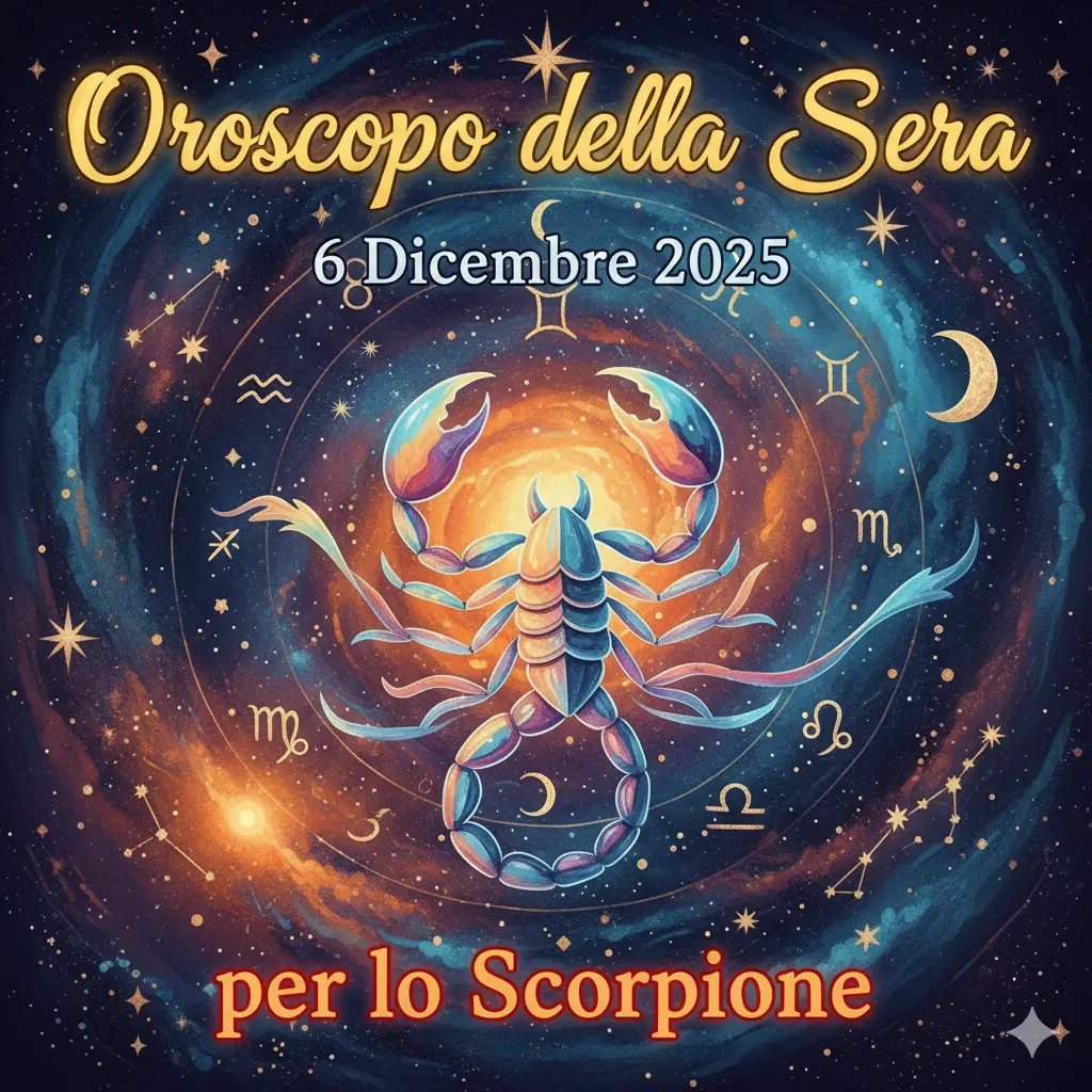 Oroscopo della Sera – 6 Dicembre 2025 per lo Scorpione
