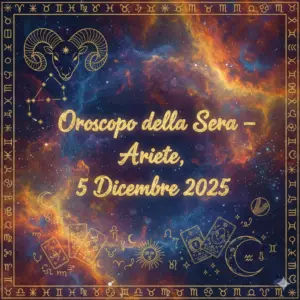 Oroscopo della Sera – Ariete, 5 Dicembre 2025