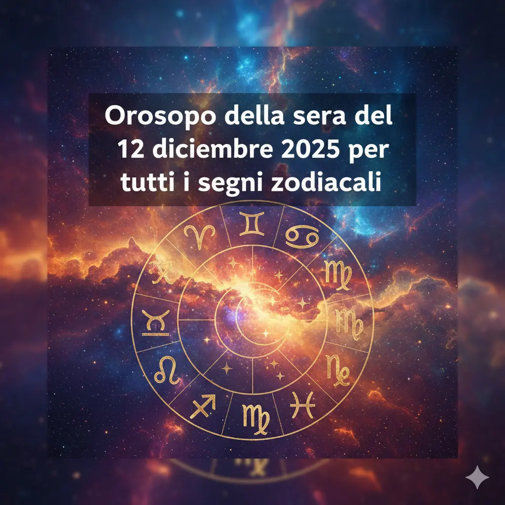 Oroscopo della sera del 12 dicembre 2025 per tutti i segni zodiacali