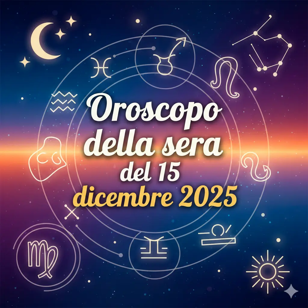 Oroscopo della sera del 15 dicembre 2025