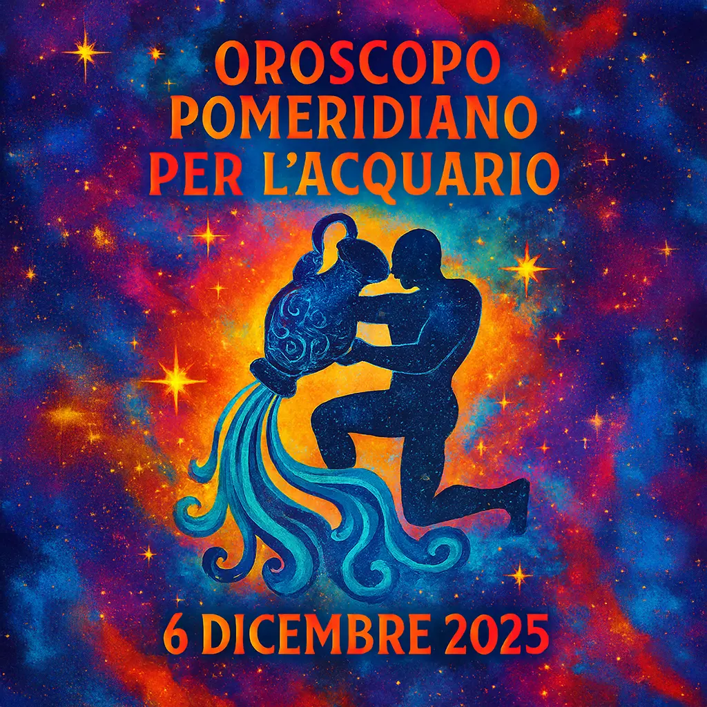 Oroscopo pomeridiano per l’Acquario – 6 dicembre 2025