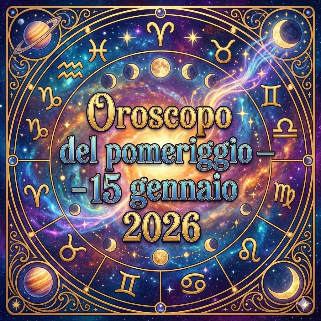 Oroscopo del pomeriggio – 15 gennaio 2026