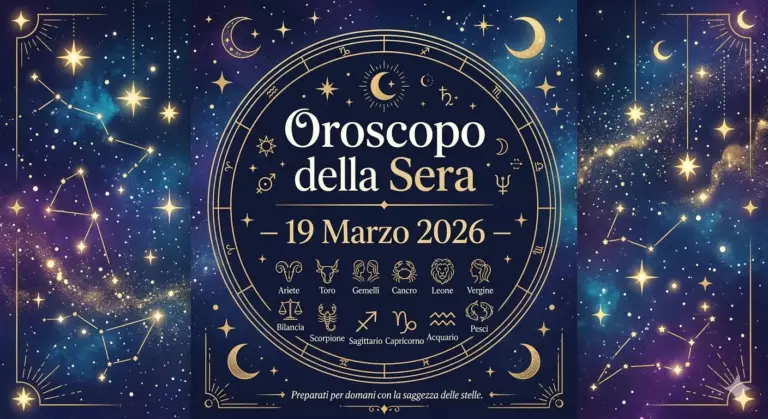 Oroscopo della Sera – 19 Marzo 2026