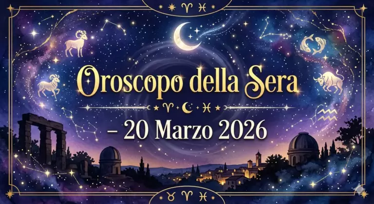 Oroscopo della Sera – 20 Marzo 2026